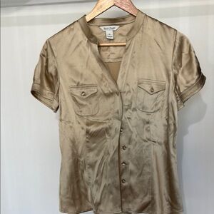 White House Black Market Tan Blouse